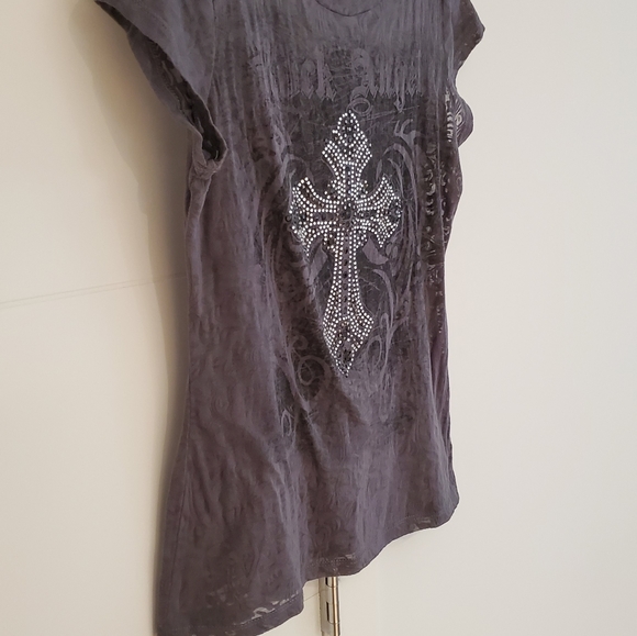 Sheer rhinestone cross gothic tshirt - Picture 9 of 9